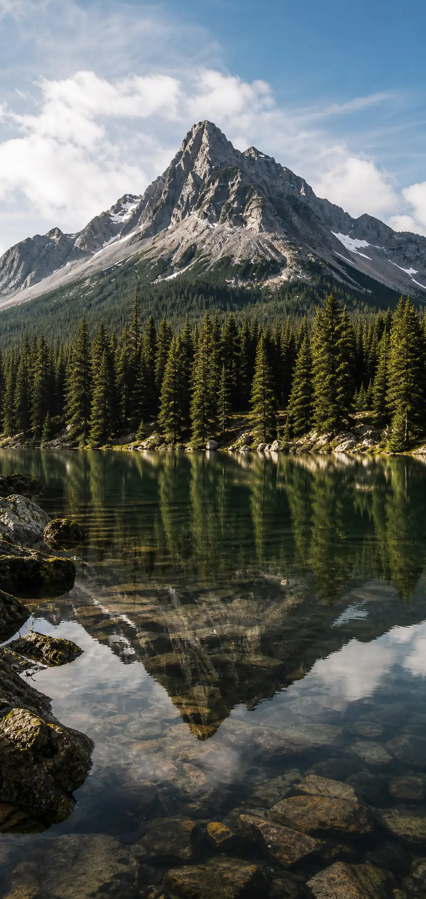 Mountain lake destination scenery for domestic private jet charter trips