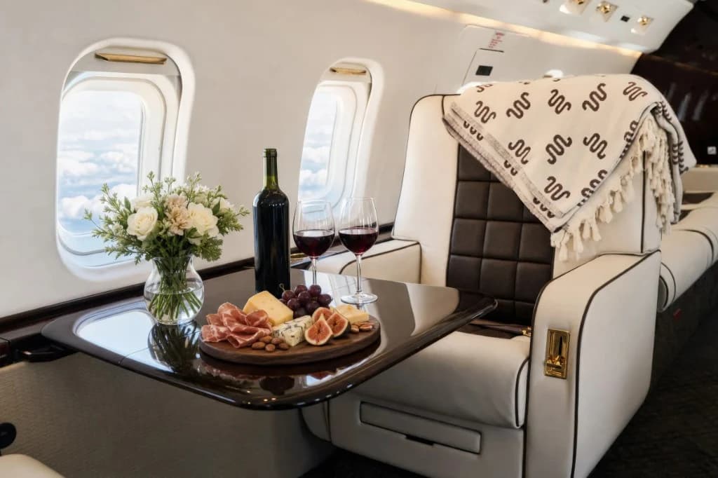 Challenger 601 cabin service setup