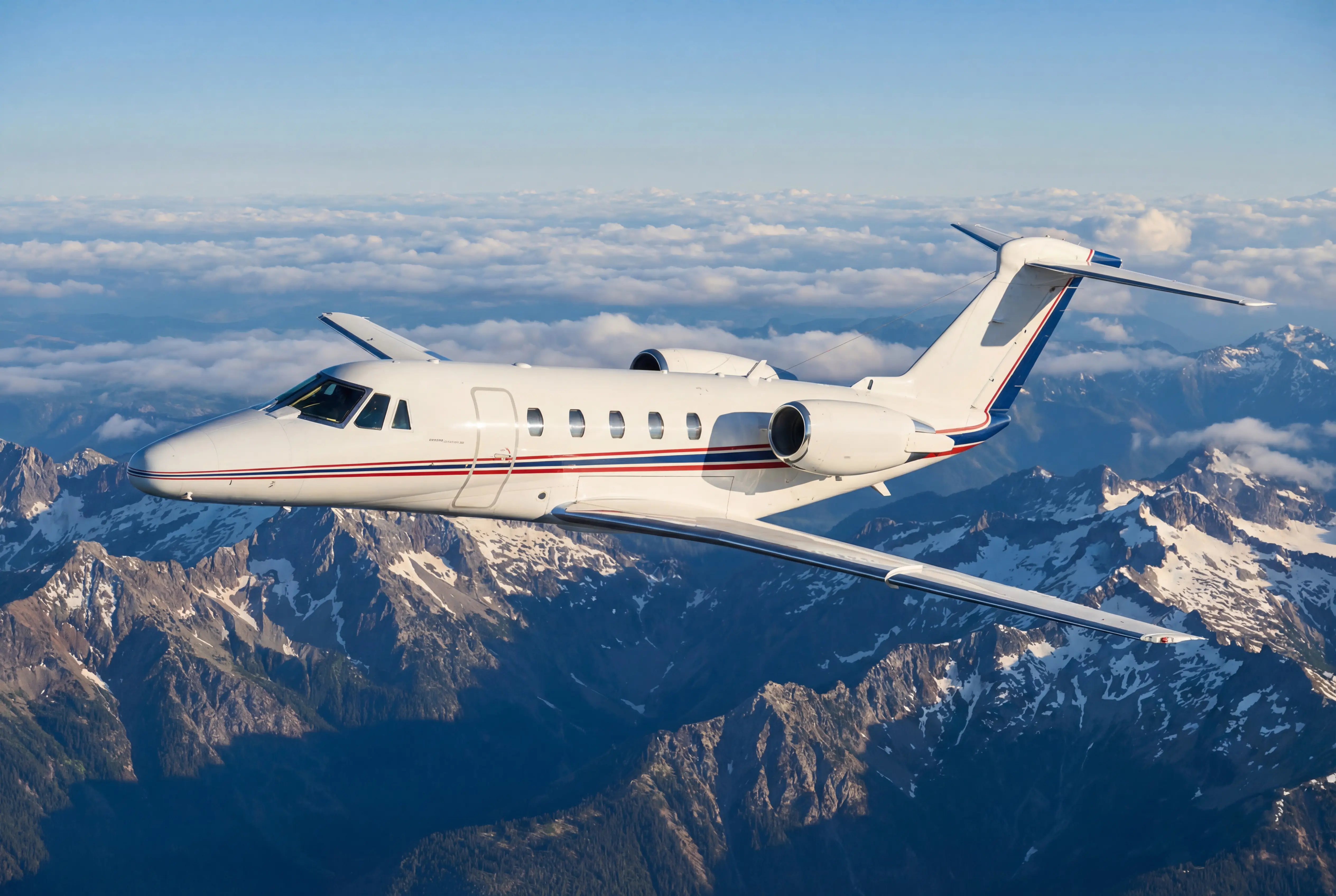 Citation VII in flight