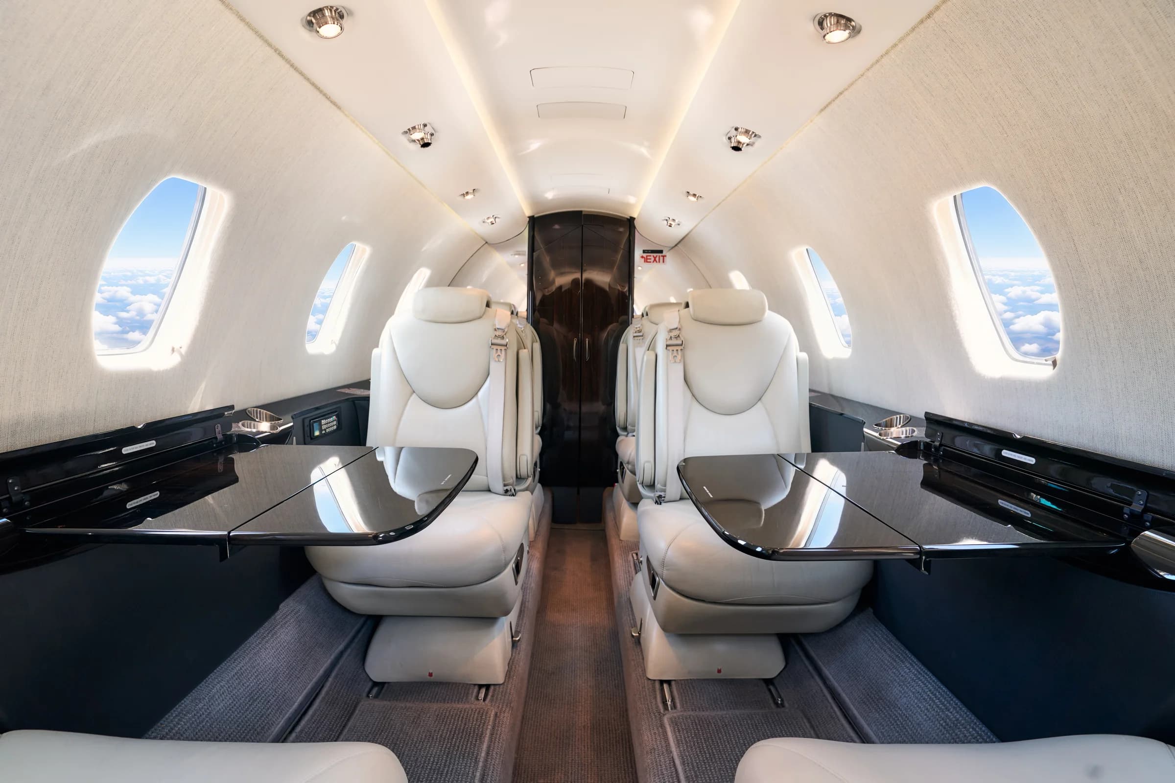 Citation XLS+ cabin with tables extended