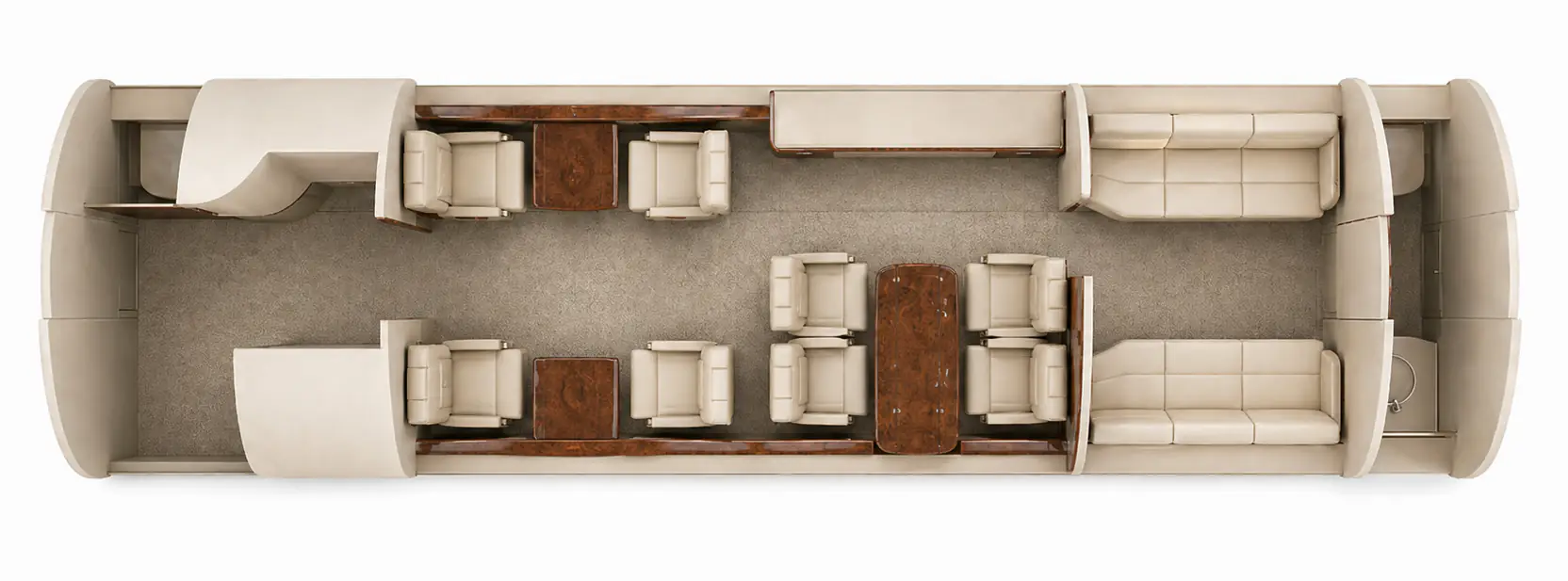 Falcon 900 cabin layout