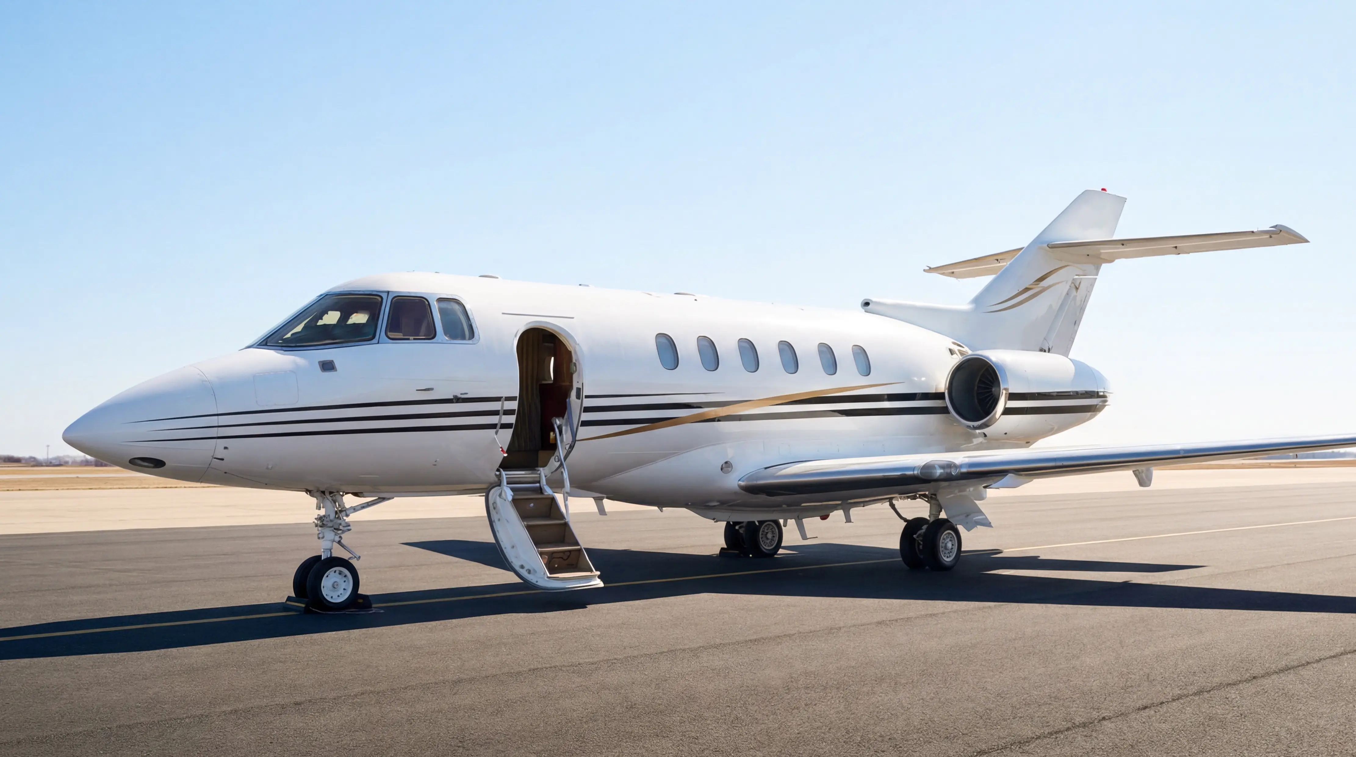 Hawker 800XP on tarmac