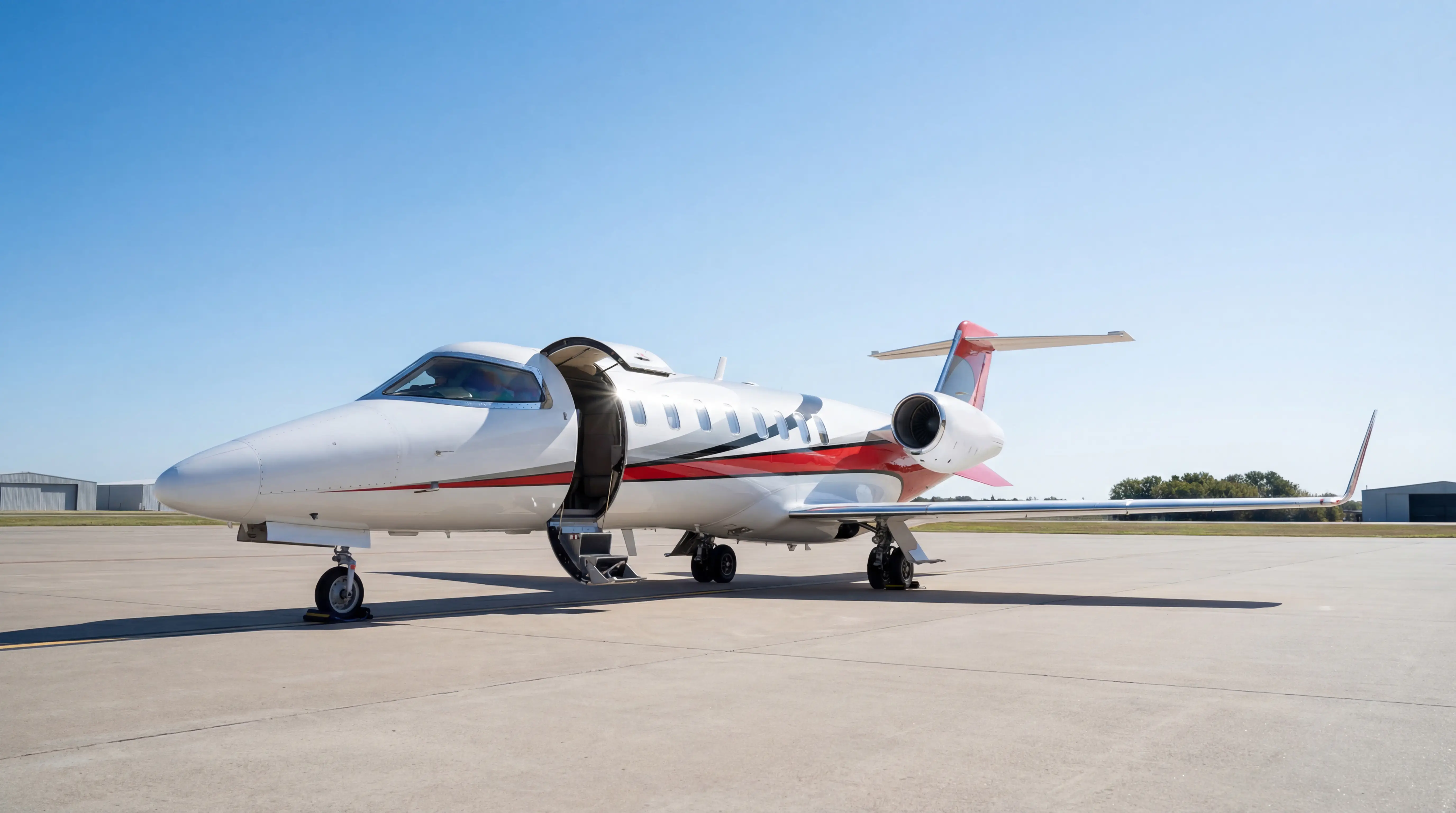 Lear 45XR on tarmac