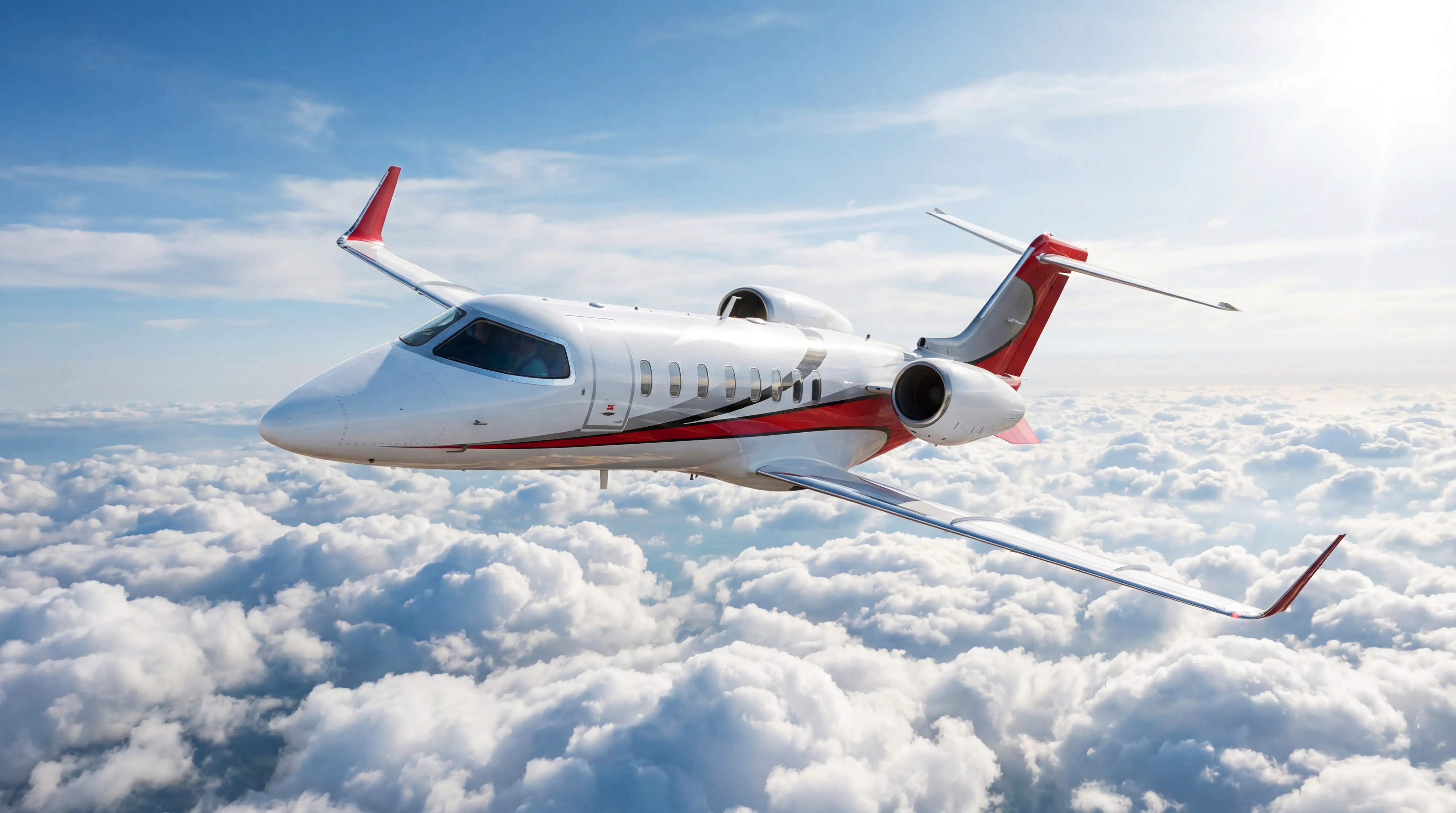 Lear 45XR in flight